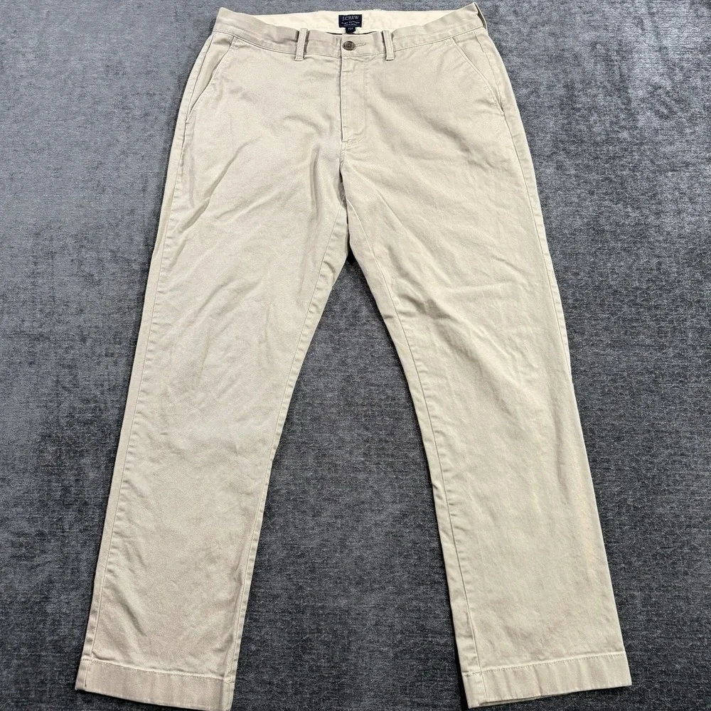 J Crew Chino Pants Mens‎ Size 33x30 Khaki Flex Sutton Stretch Casual Classic